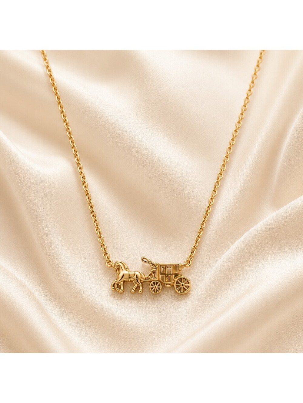 This Coach Horse and Carriage Necklace